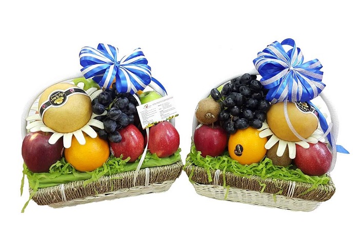 Giỏ quà trái cây được xem là một trong những món quà không thể thiếu trong dịp Tết